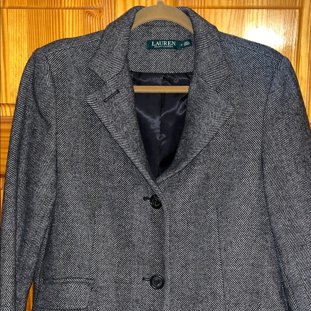 Ralph Lauren Charcoal Blazer Coat - Picture 2 of 6